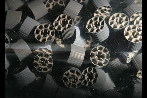 Mobile biofilm carriers in reactor. Photo: Evac